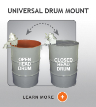 Universal Open and Closed Head Drum Mixer From Dynamix Agitators